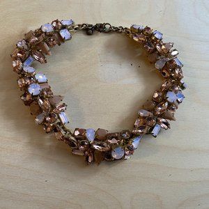 J.Crew Pink Crystal Cluster Necklace